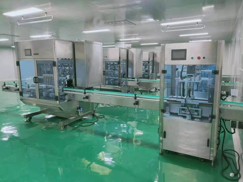 全自动日化活塞灌装旋盖生产线